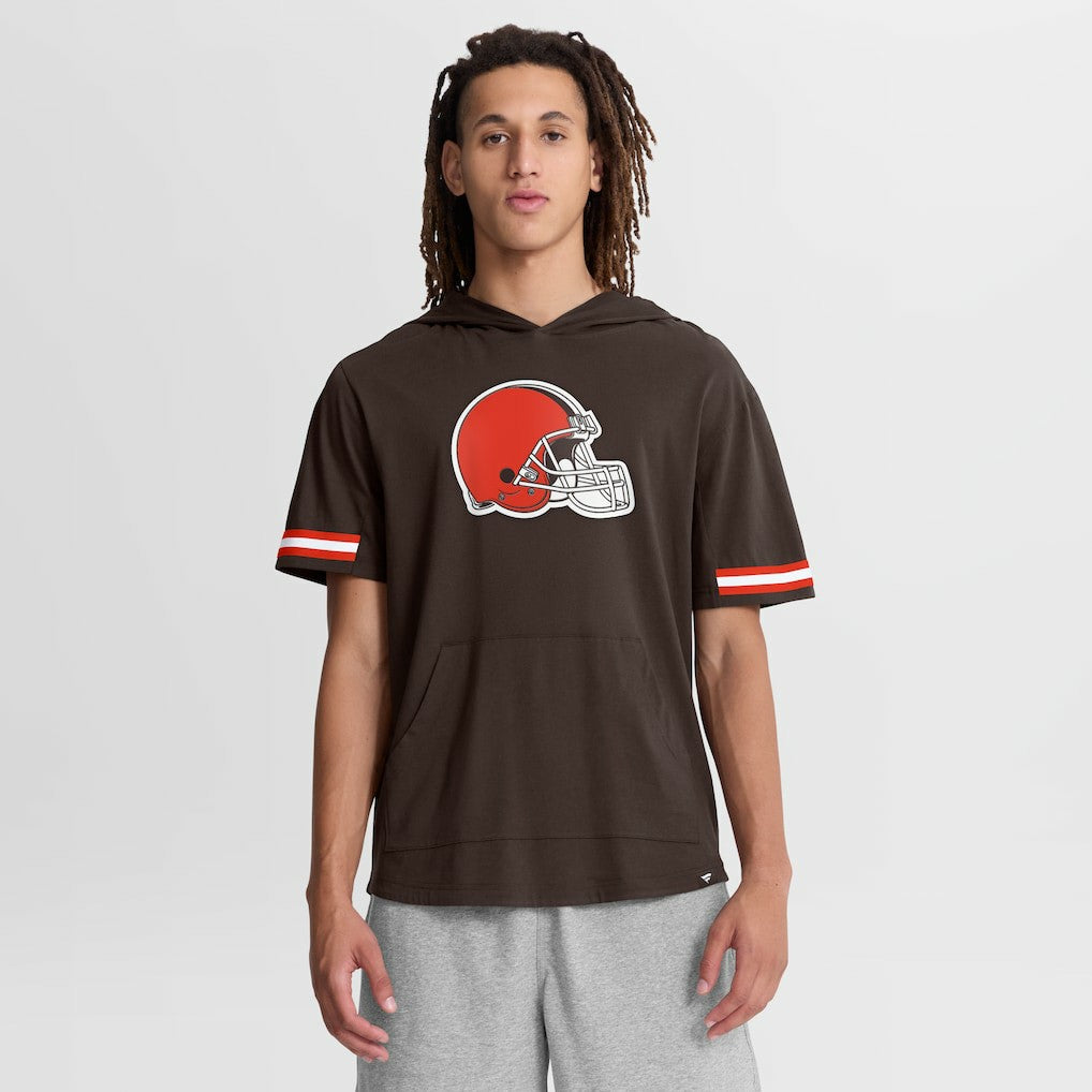Cleveland Browns Optimal Play Short Sleeve Hooded T-Shirt Brown - Fanatics