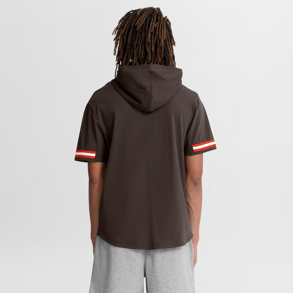 Cleveland Browns Optimal Play Short Sleeve Hooded T-Shirt Brown - Fanatics