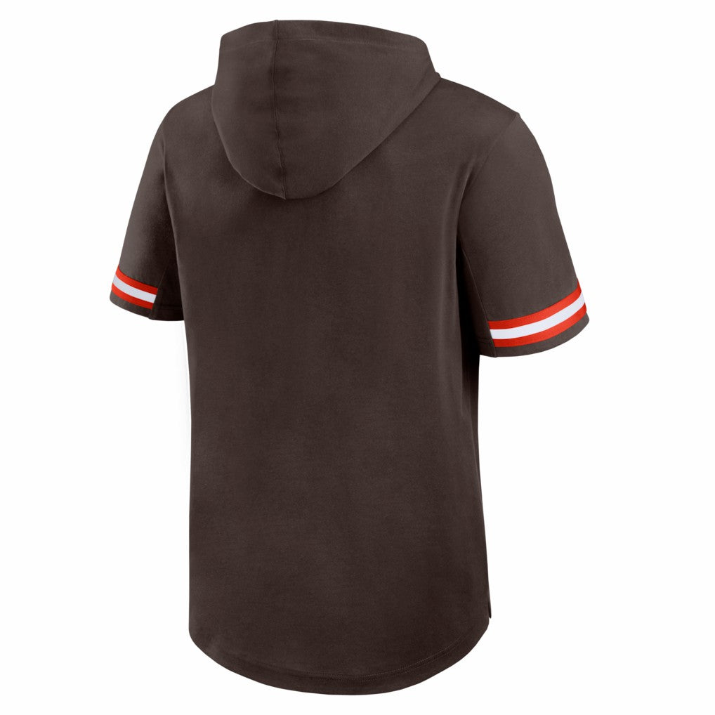 Cleveland Browns Optimal Play Short Sleeve Hooded T-Shirt Brown - Fanatics