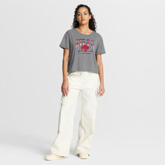 Buffalo Bills Women's Overplayed Tribute Tri-Blend Boxy T-Shirt Heather Gray - Fanatics