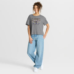 Baltimore Ravens Women's Overplayed Tribute Tri-Blend Boxy T-Shirt Heather Gray - Fanatics