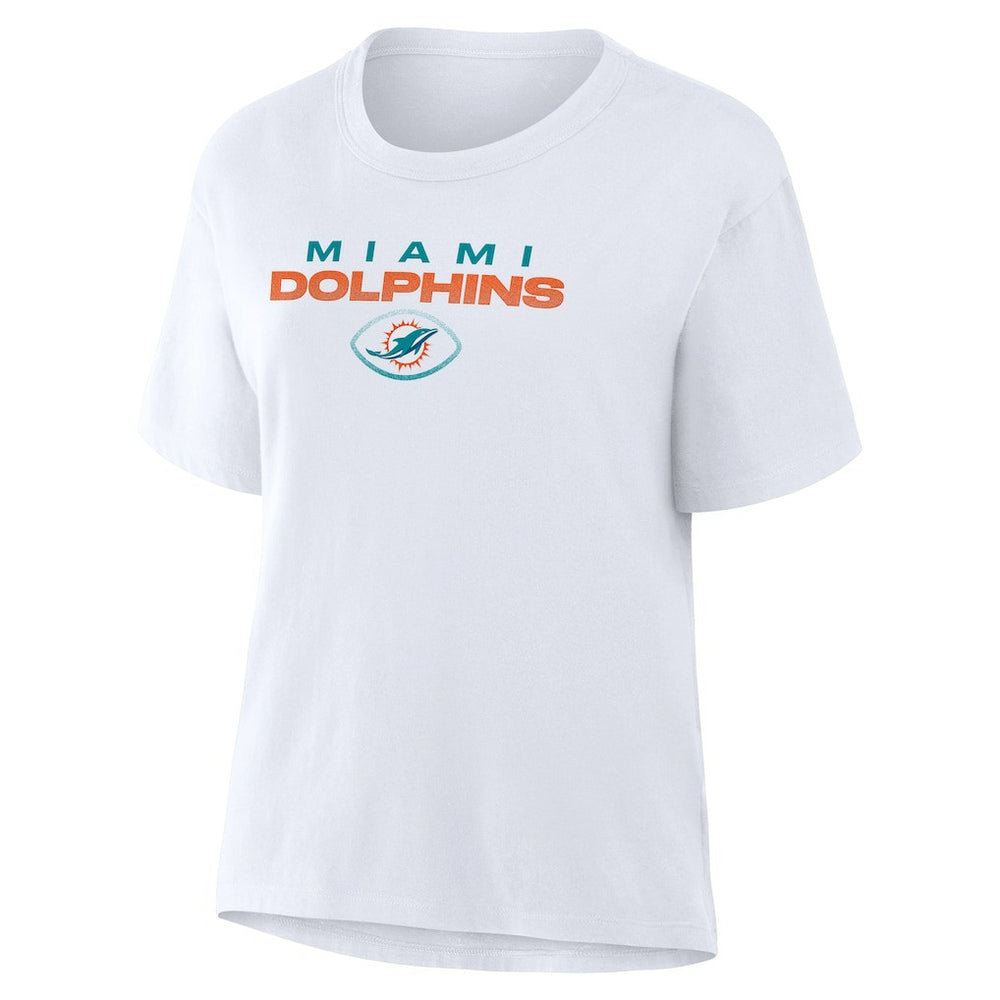 Miami Dolphins Women's Fade Legacy T-Shirt White - Fanatics