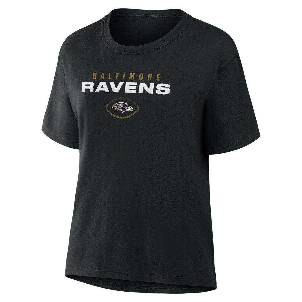 Baltimore Ravens Women's Fade Legacy T-Shirt Black - Fanatics