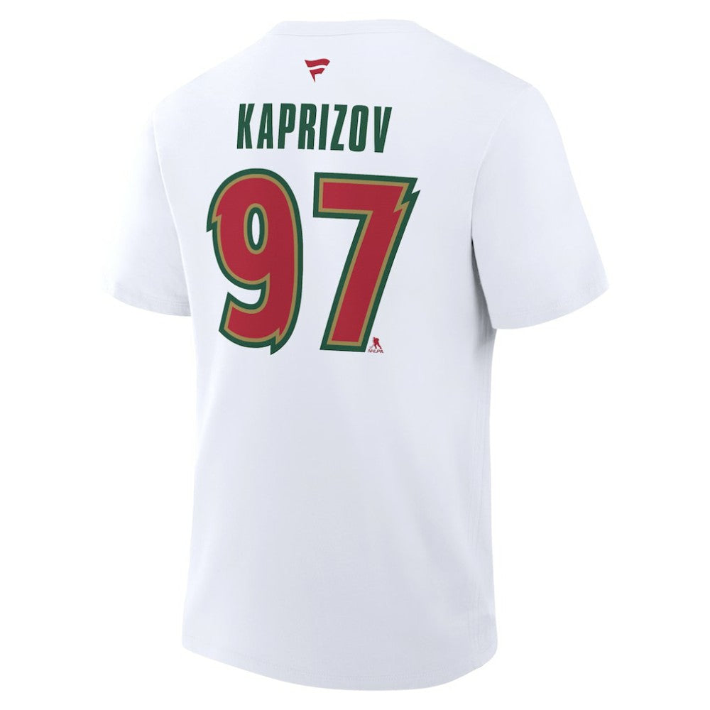 Kirill Kaprizov Minnesota Wild - Fanatics Authentic Stack Name & Number T-Shirt White