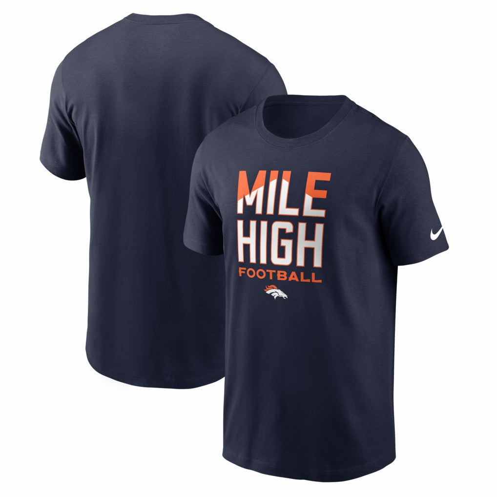 Denver Broncos Mile High Football T-Shirt Navy - Nike
