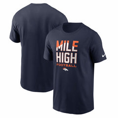 Denver Broncos Mile High Football T-Shirt Navy - Nike