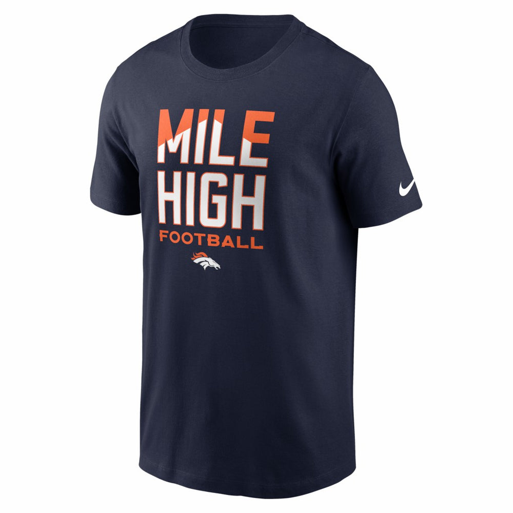 Denver Broncos Mile High Football T-Shirt Navy - Nike
