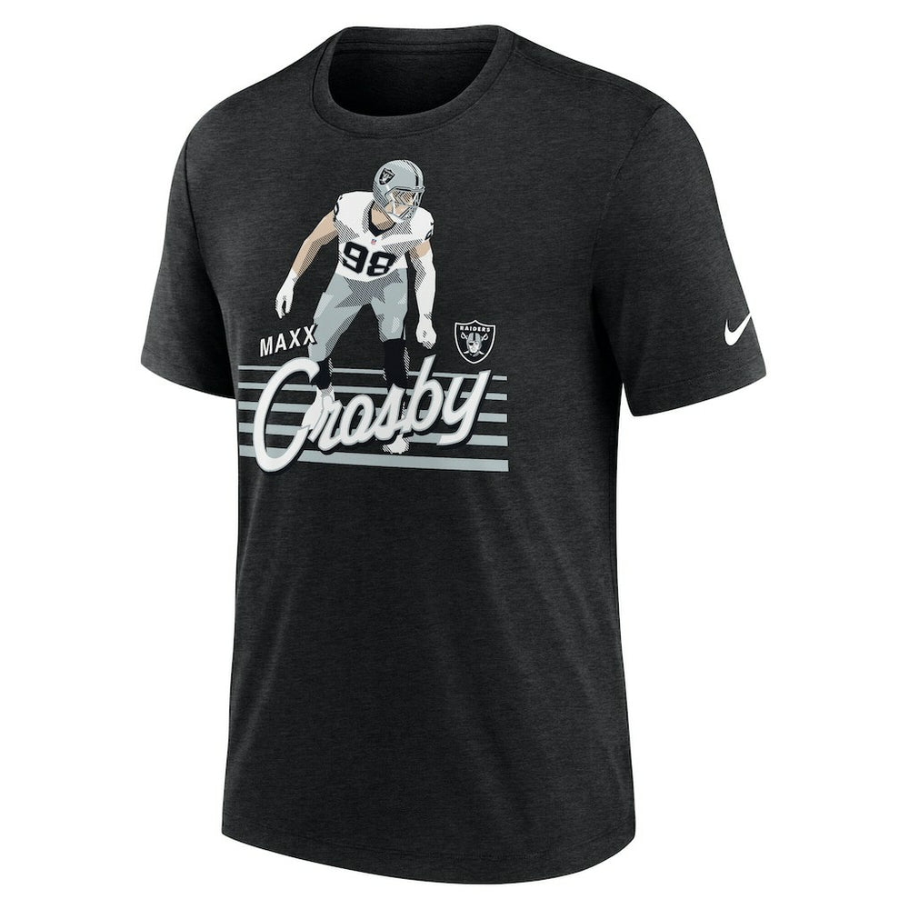 Maxx Crosby Las Vegas Raiders Player Graphic T-Shirt Heather Black - Nike