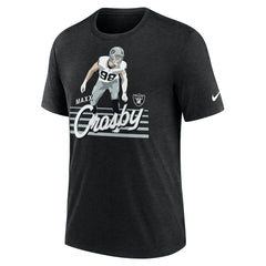 Maxx Crosby Las Vegas Raiders Player Graphic T-Shirt Heather Black - Nike