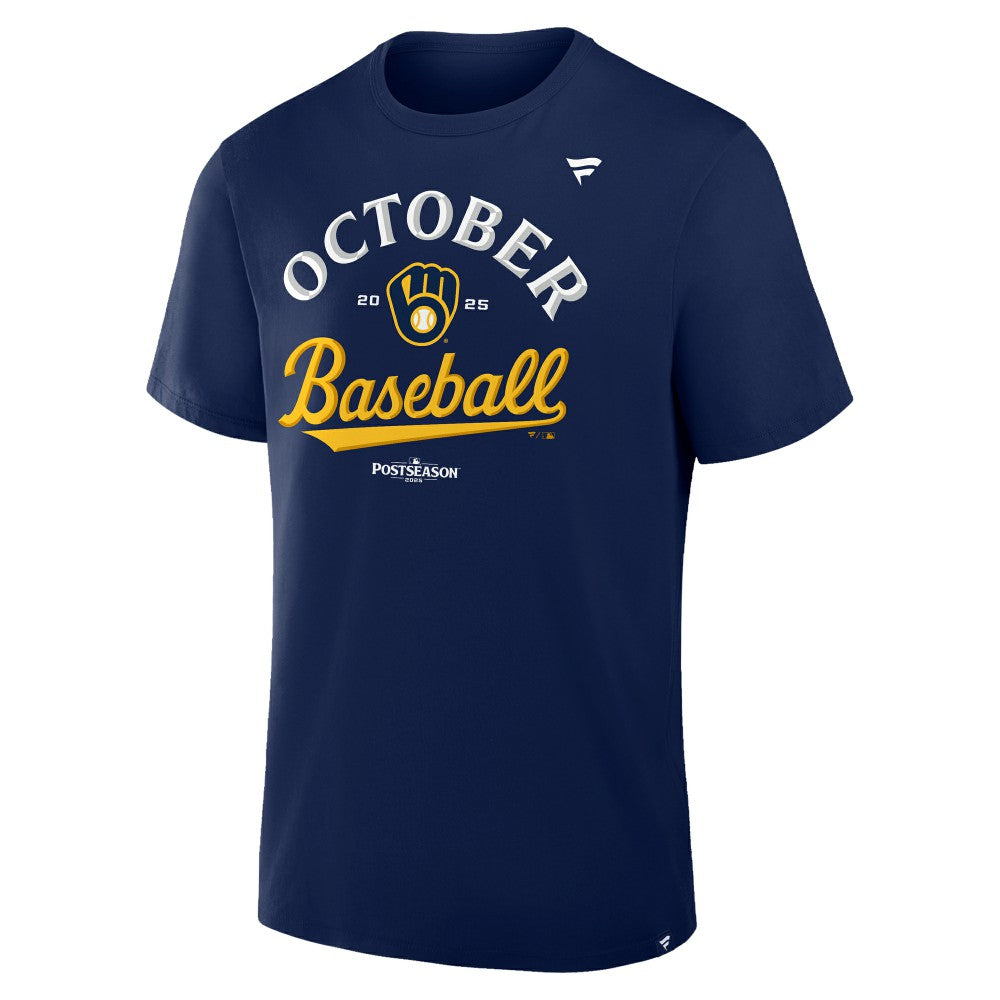 Milwaukee Brewers 2025 MLB Postseason Locker Room T-Shirt for sale
