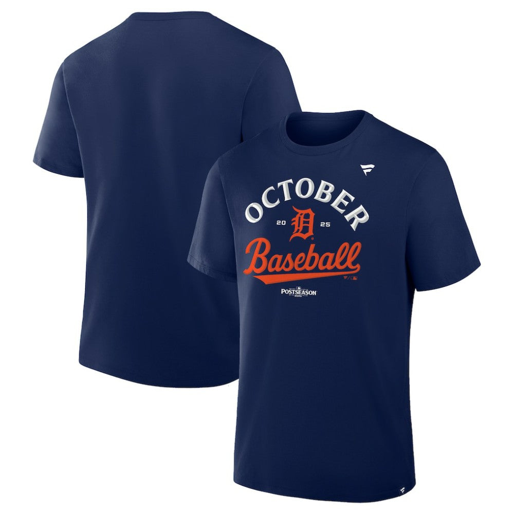 Detroit Tigers Fanatics 2025 MLB Postseason Locker Room T-Shirt Lifestyle