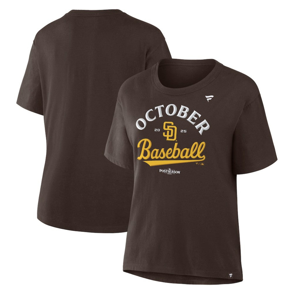 San Diego Padres  Women's 2025 MLB Postseason Locker Room T-Shirt Clearance