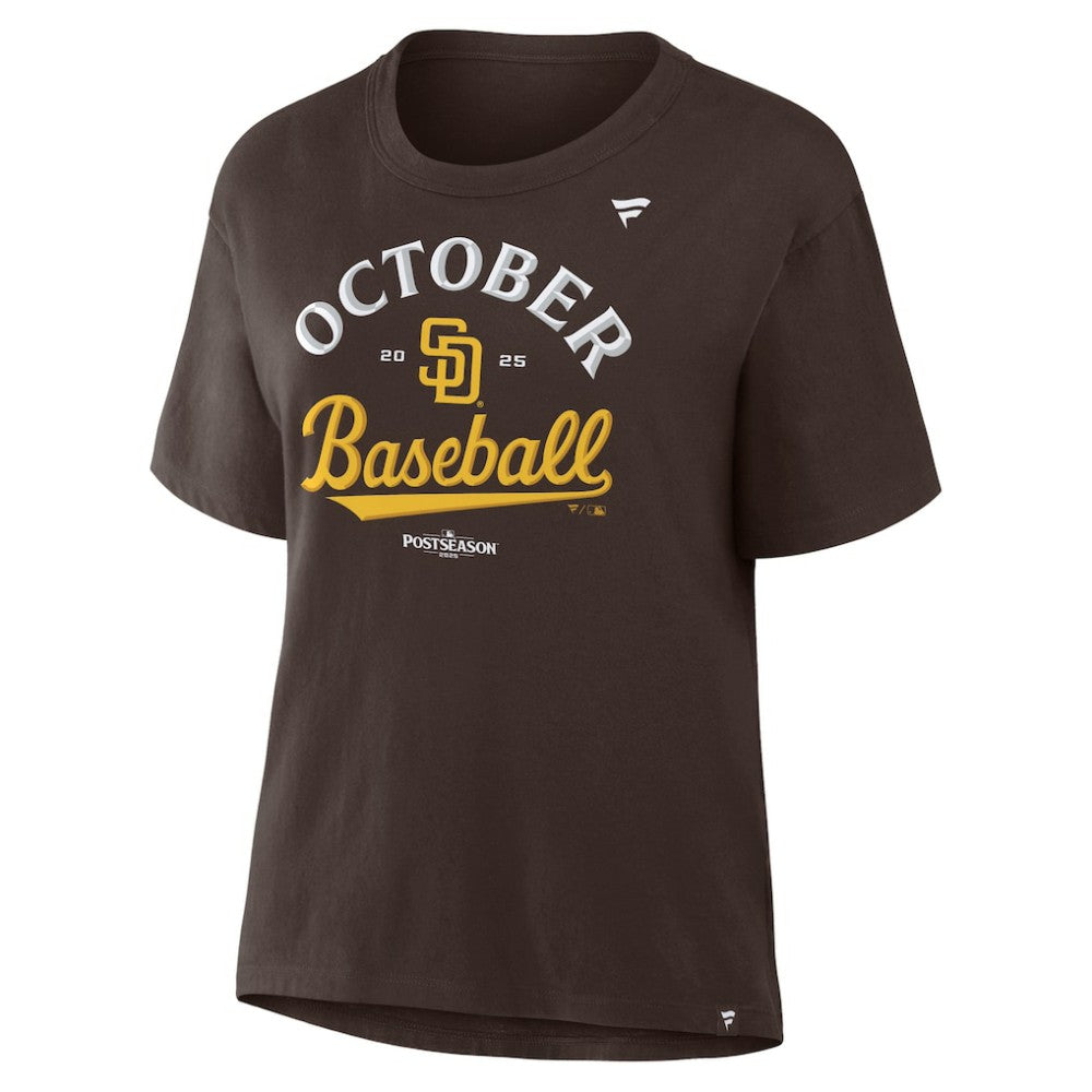 San Diego Padres  Women's 2025 MLB Postseason Locker Room T-Shirt Clearance