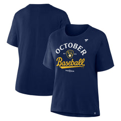 Milwaukee Brewers  Women's 2025 MLB Postseason Locker Room T-Shirt Sale