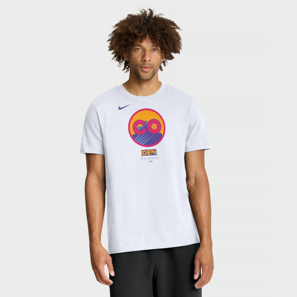 Colorado Rockies Nike City Connect Large Logo T-Shirt On Sale