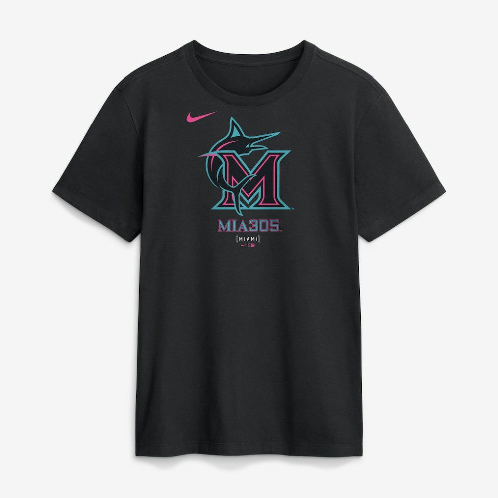 Miami Marlins Nike City Connect Large Logo T-Shirt Near Me
