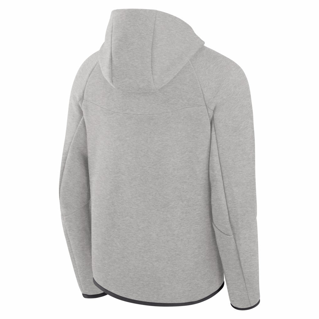 New England Patriots Tech Fleece Raglan Full-Zip Windrunner Hoodie Heather Gray - Nike