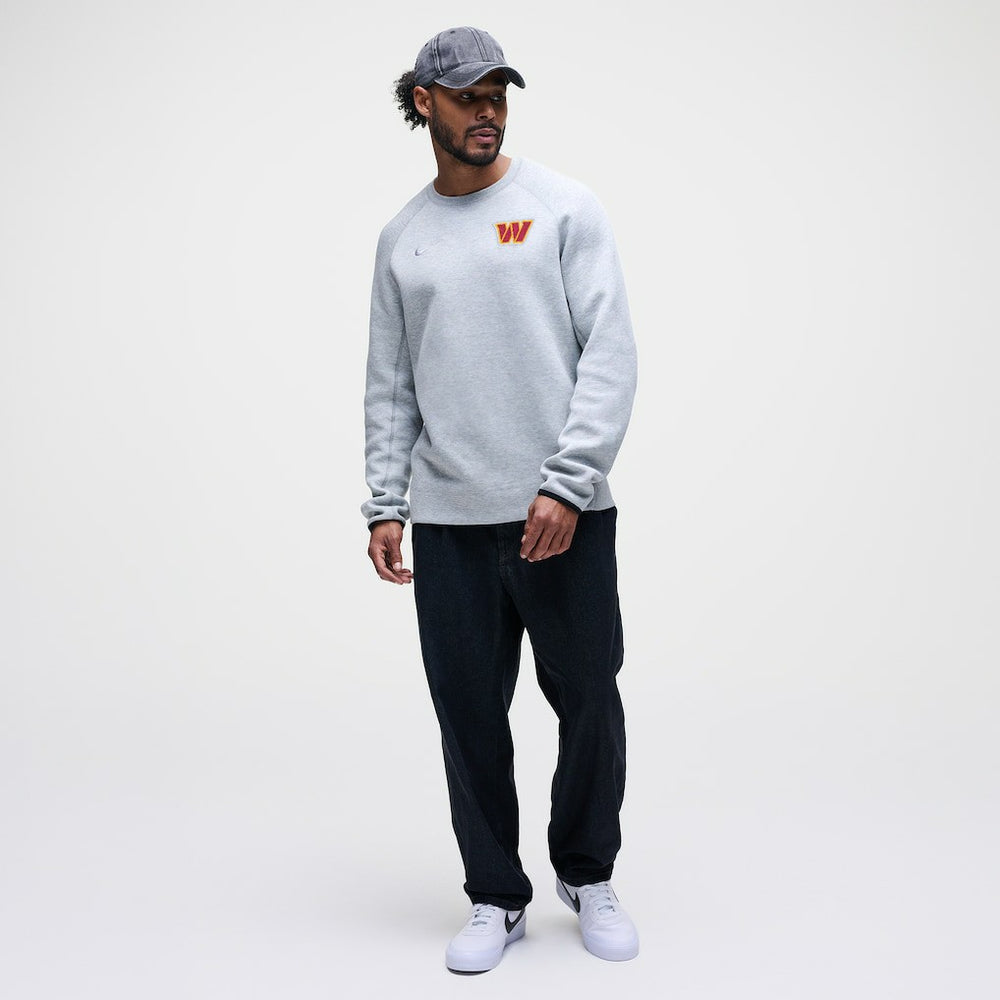 Washington Commanders Tech Fleece Raglan Sweatshirt Heather Gray - Nike