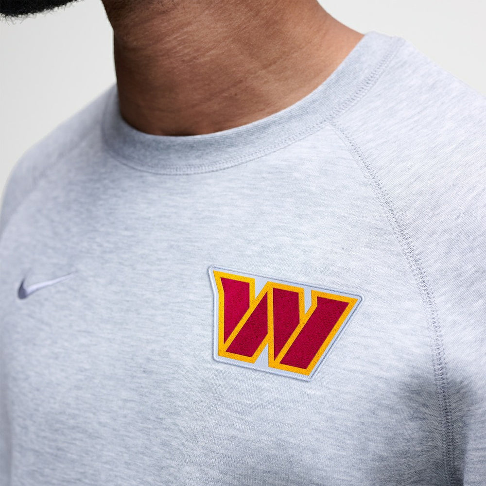 Washington Commanders Tech Fleece Raglan Sweatshirt Heather Gray - Nike