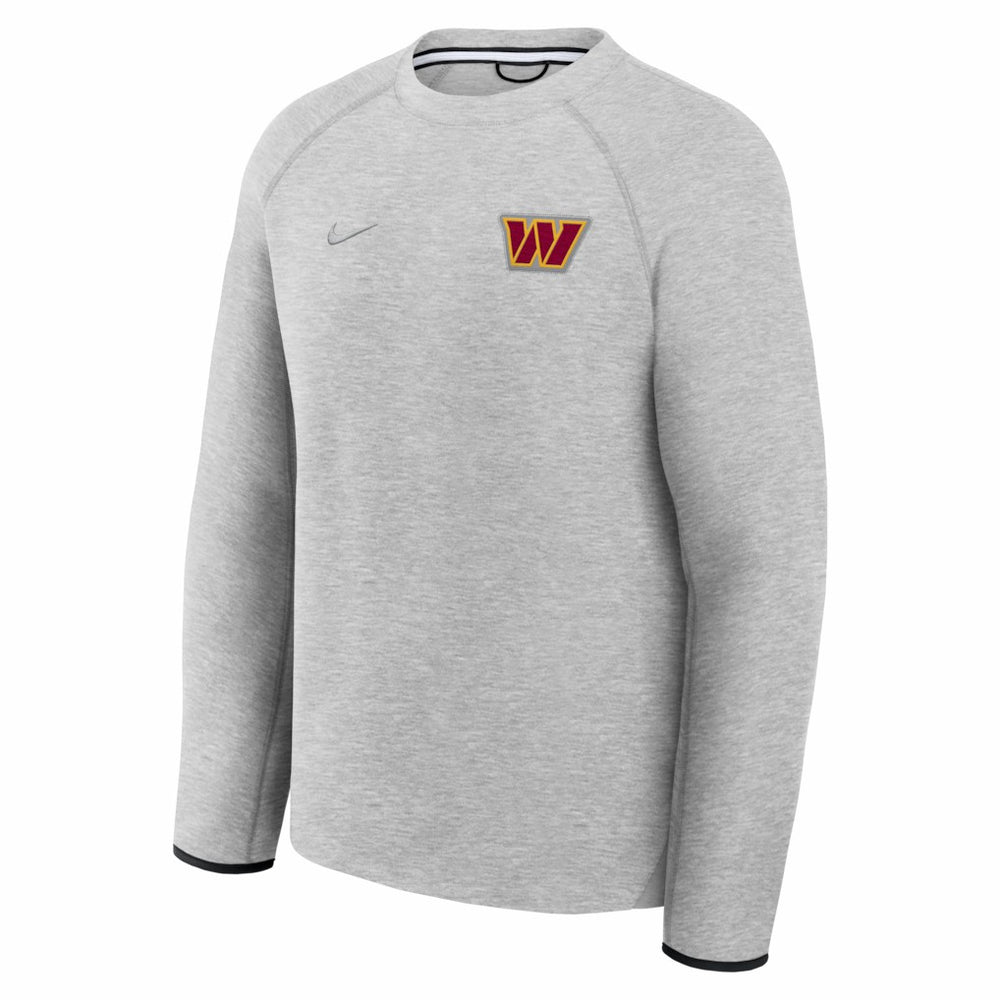 Washington Commanders Tech Fleece Raglan Sweatshirt Heather Gray - Nike