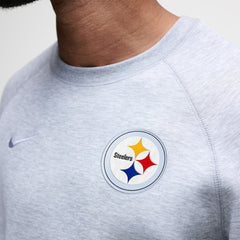 Pittsburgh Steelers Tech Fleece Raglan Sweatshirt Heather Gray - Nike