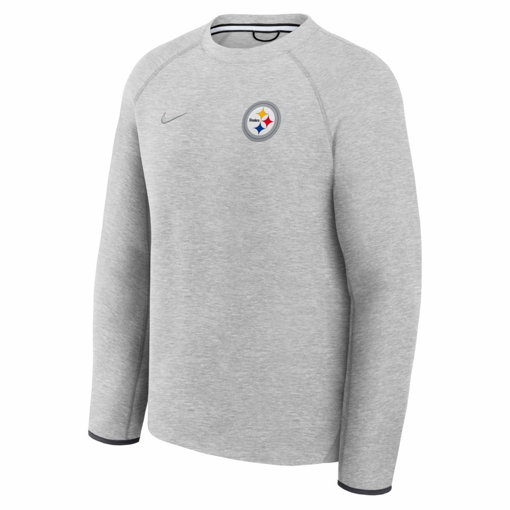 Pittsburgh Steelers Tech Fleece Raglan Sweatshirt Heather Gray - Nike