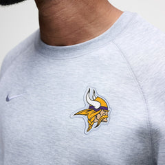 Minnesota Vikings Tech Fleece Raglan Sweatshirt Heather Gray - Nike