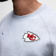 Kansas City Chiefs Tech Fleece Raglan Sweatshirt Heather Gray - Nike