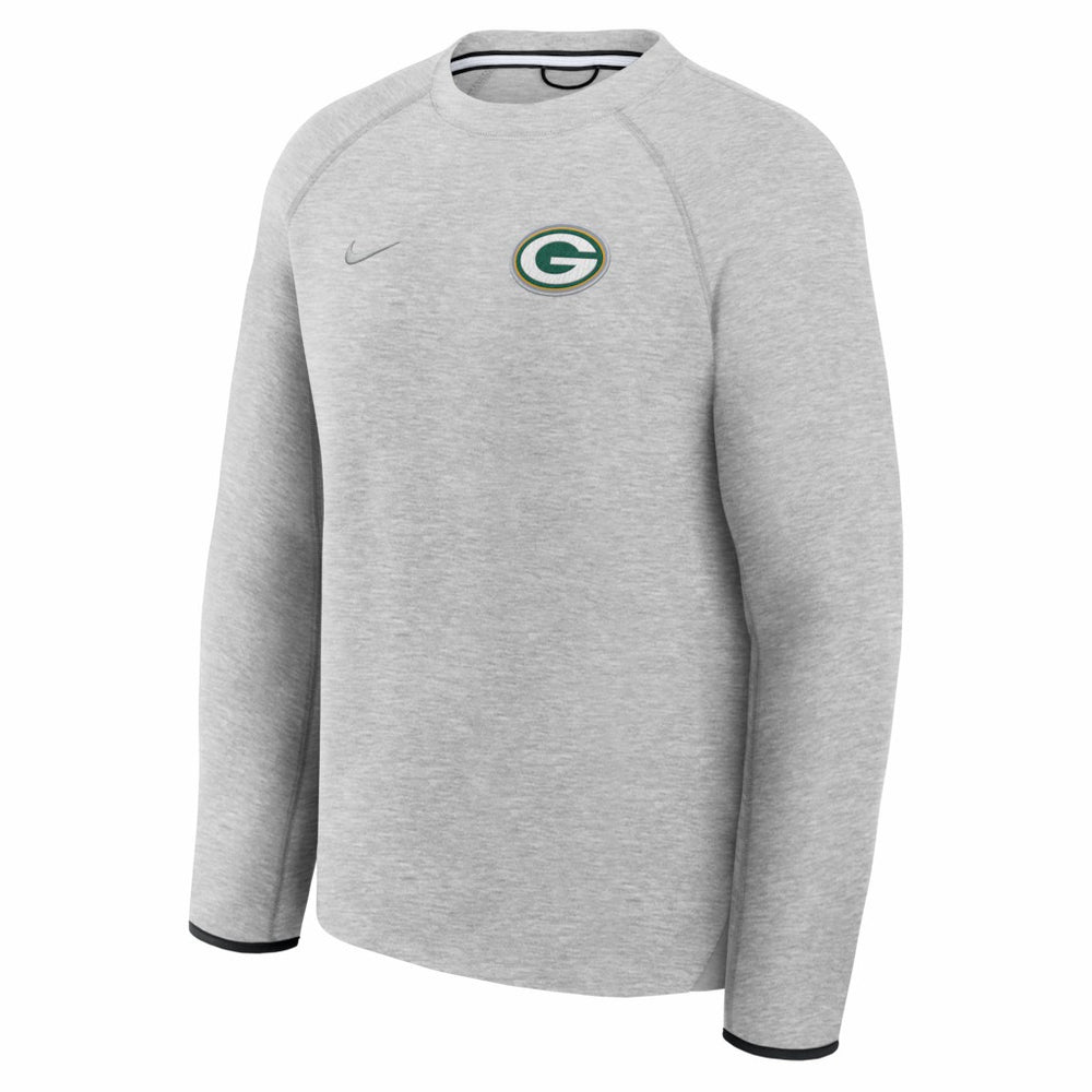 Green Bay Packers Tech Fleece Raglan Sweatshirt Heather Gray - Nike