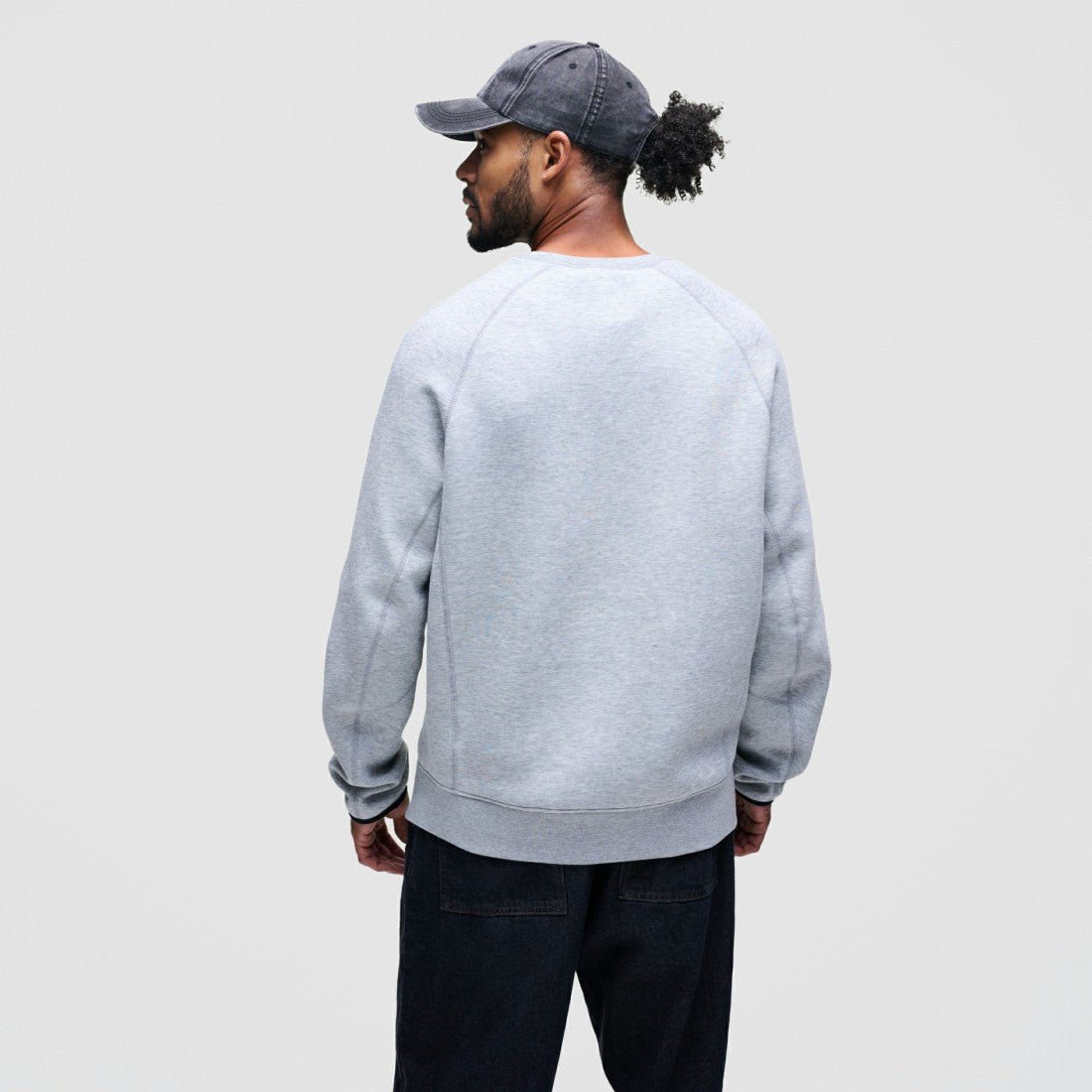 Detroit Lions Tech Fleece Raglan Sweatshirt Heather Gray - Nike