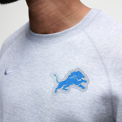 Detroit Lions Tech Fleece Raglan Sweatshirt Heather Gray - Nike