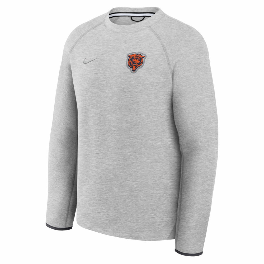 Chicago Bears Tech Fleece Raglan Sweatshirt Heather Gray - Nike