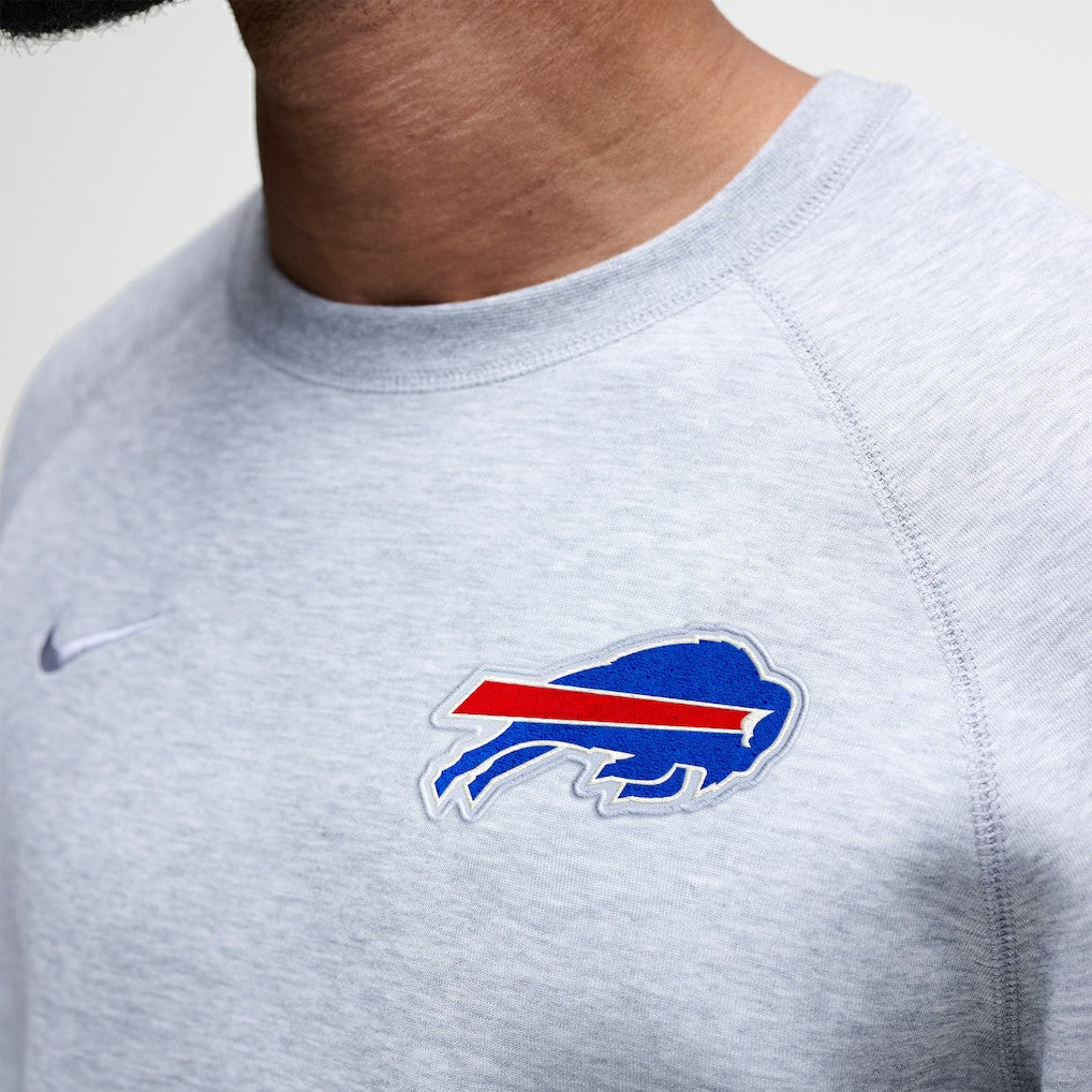 Buffalo Bills Tech Fleece Raglan Sweatshirt Heather Gray - Nike