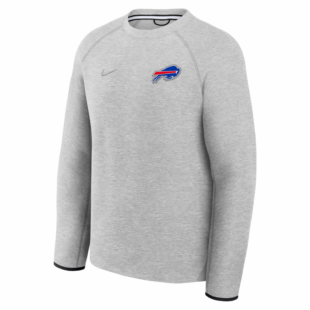 Buffalo Bills Tech Fleece Raglan Sweatshirt Heather Gray - Nike