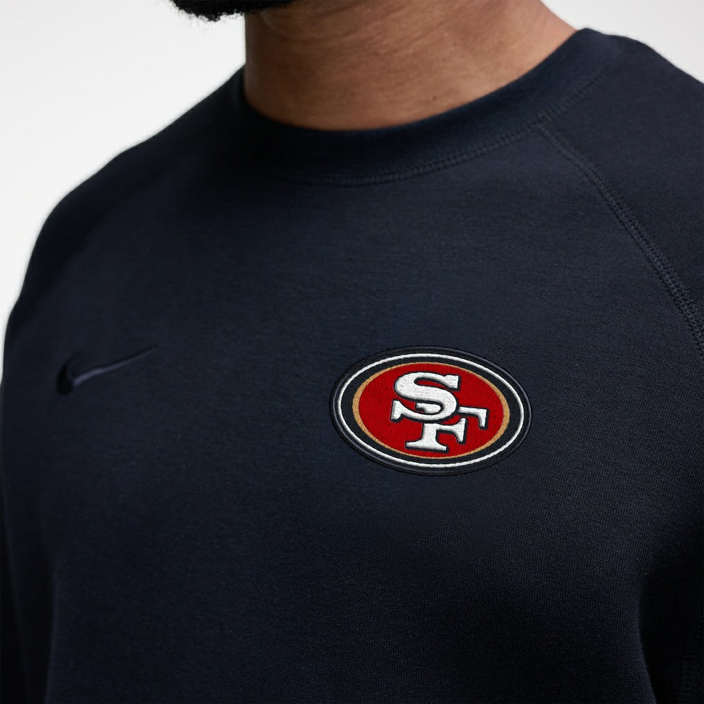 San Francisco 49ers Tech Fleece Raglan Sweatshirt Black - Nike