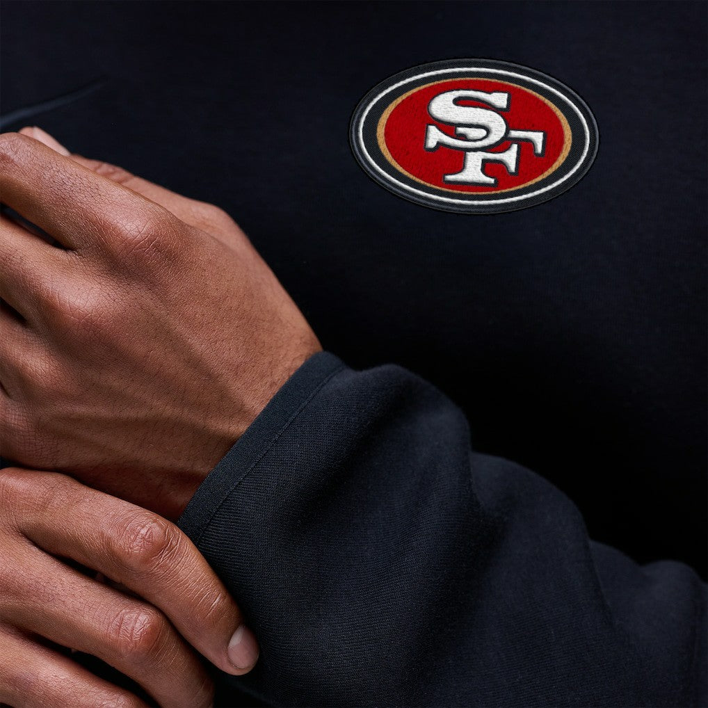 San Francisco 49ers Tech Fleece Raglan Sweatshirt Black - Nike