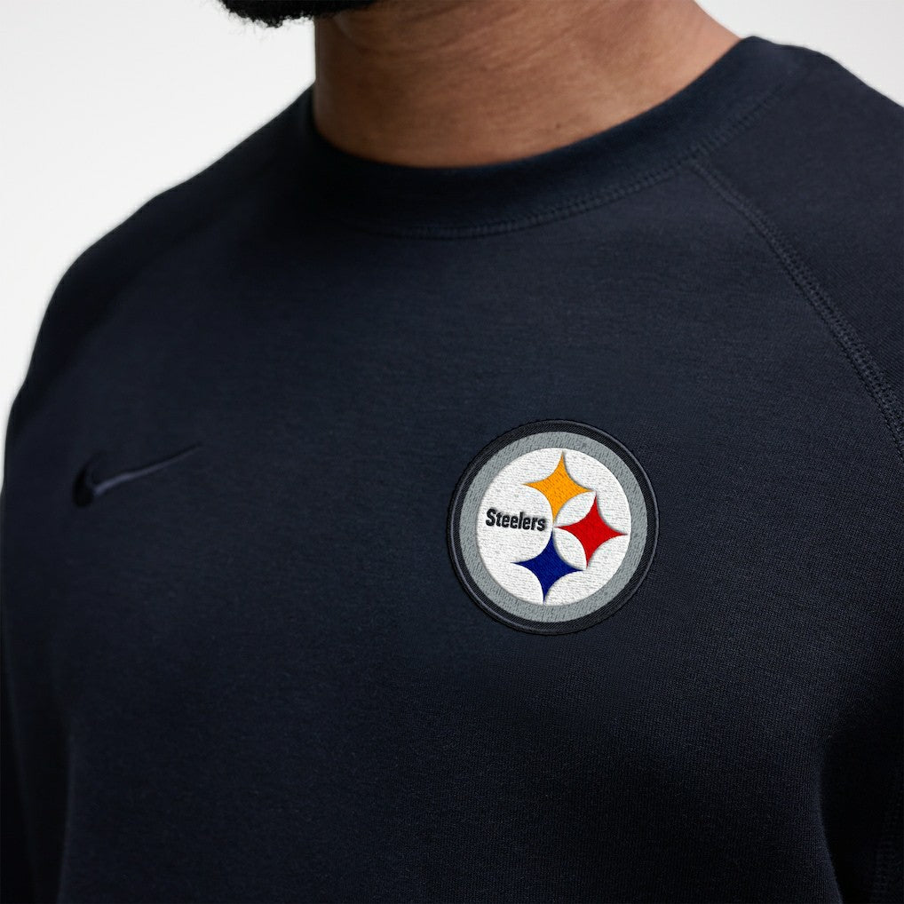 Pittsburgh Steelers Tech Fleece Raglan Sweatshirt Black - Nike