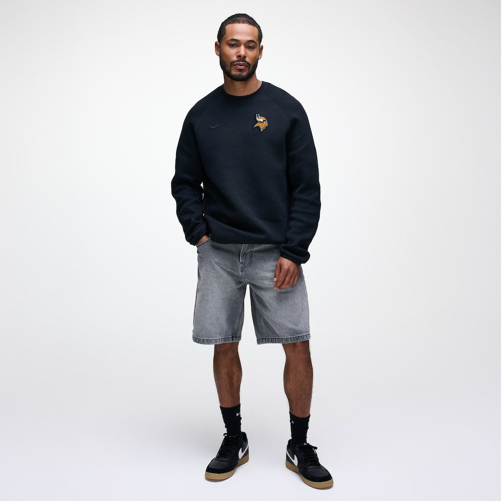 Minnesota Vikings Tech Fleece Raglan Sweatshirt Black - Nike