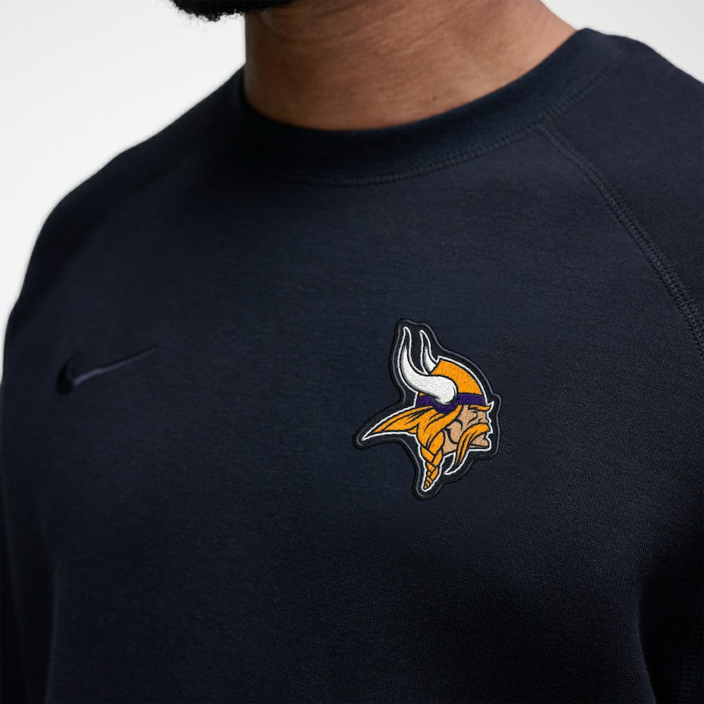 Minnesota Vikings Tech Fleece Raglan Sweatshirt Black - Nike