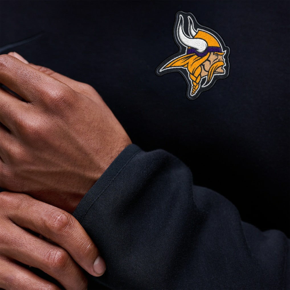 Minnesota Vikings Tech Fleece Raglan Sweatshirt Black - Nike