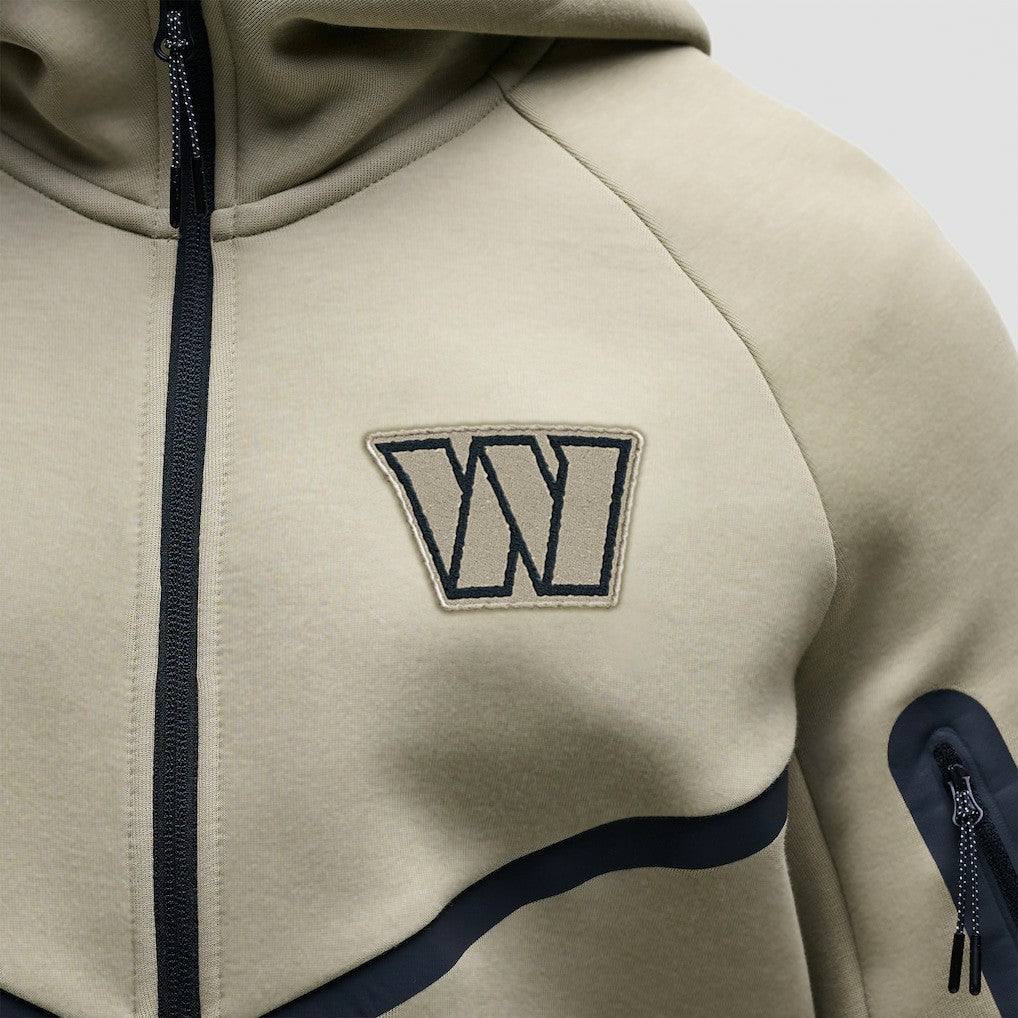 Washington Commanders Tech Fleece Raglan Full-Zip Windrunner Hoodie Olive - Nike