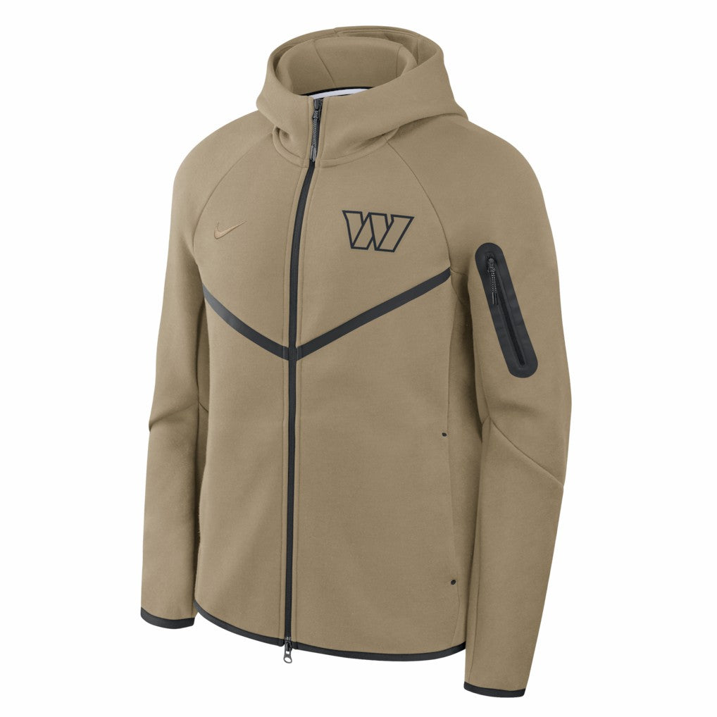 Washington Commanders Tech Fleece Raglan Full-Zip Windrunner Hoodie Olive - Nike