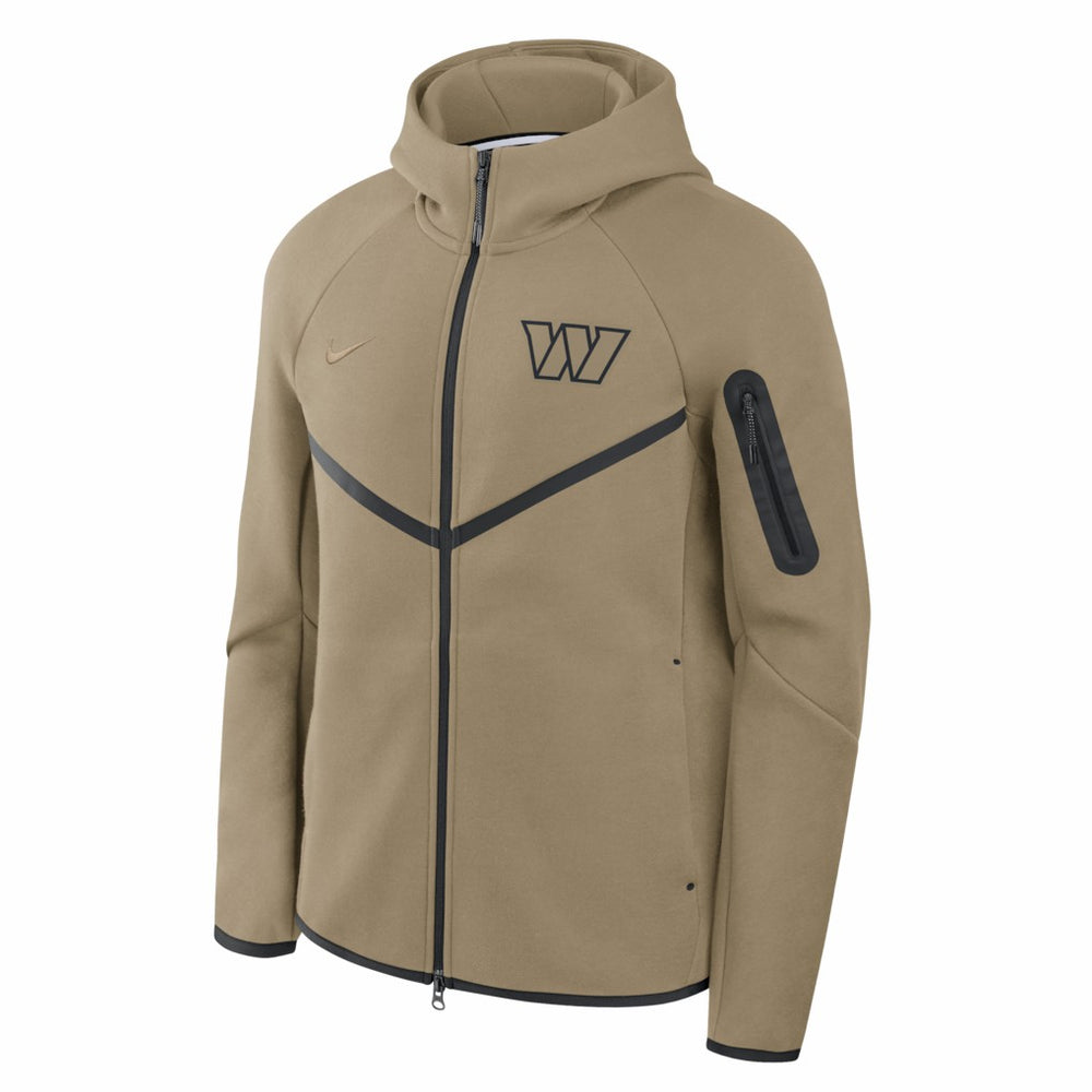 Washington Commanders Tech Fleece Raglan Full-Zip Windrunner Hoodie Olive - Nike
