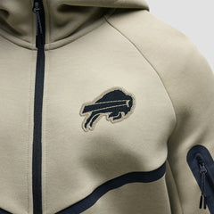 Buffalo Bills Tech Fleece Raglan Full-Zip Windrunner Hoodie Olive - Nike