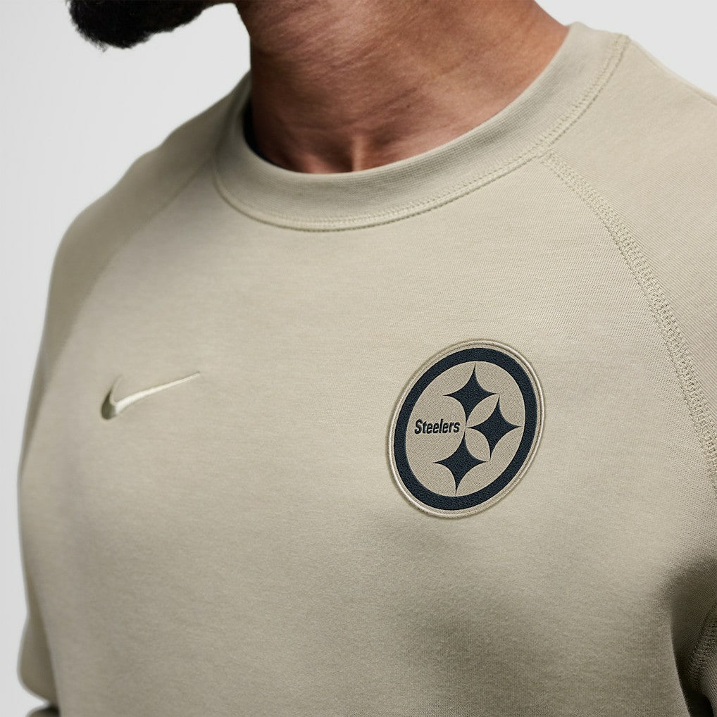 Pittsburgh Steelers Tech Fleece Raglan Sweatshirt Olive - Nike