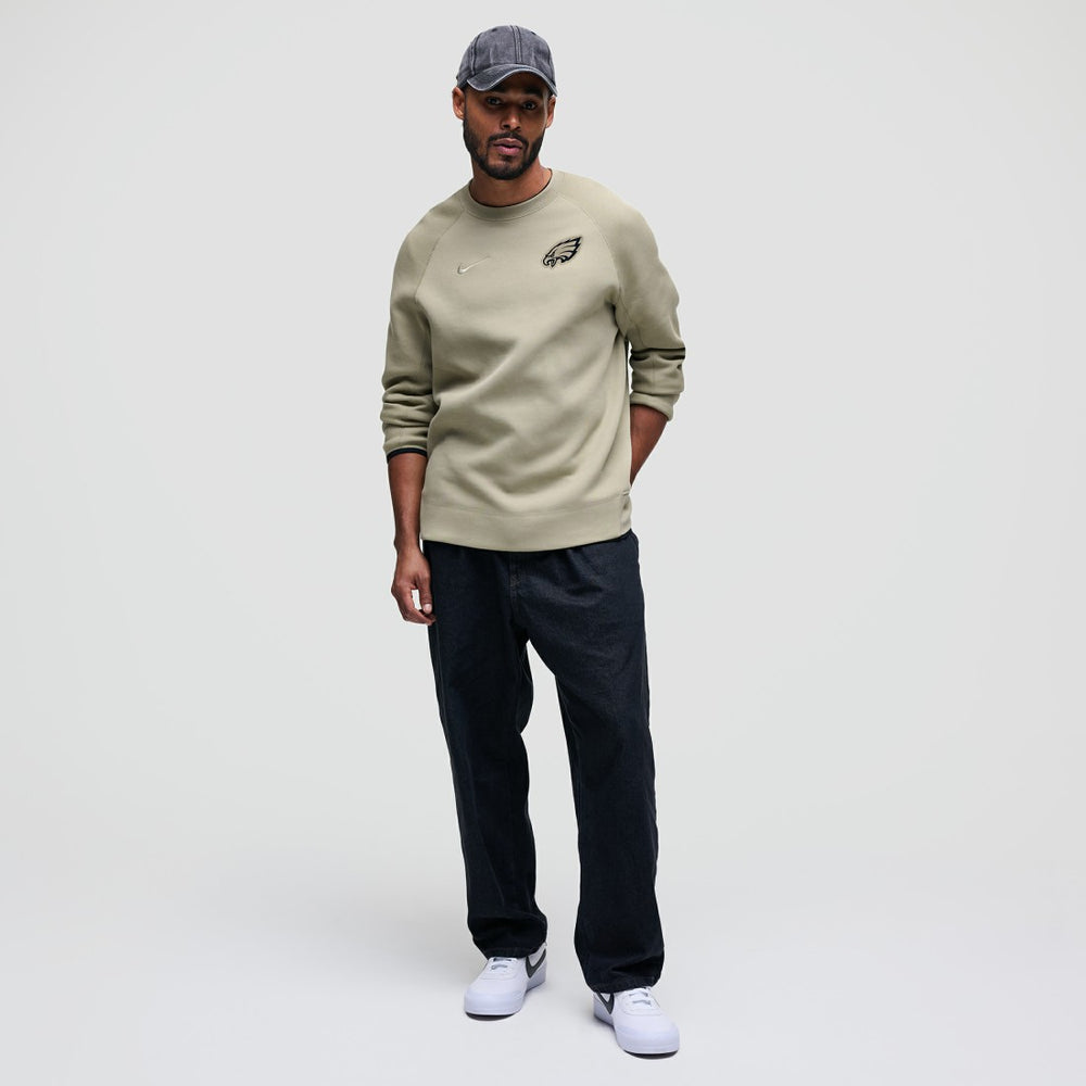 Philadelphia Eagles Tech Fleece Raglan Sweatshirt Olive - Nike