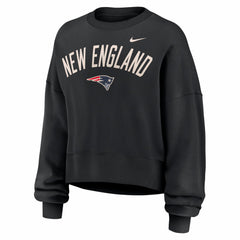 New England Patriots Women's Oversized High Hip Legacy Arch Phoenix Fleece Sweatshirt Black - Nike