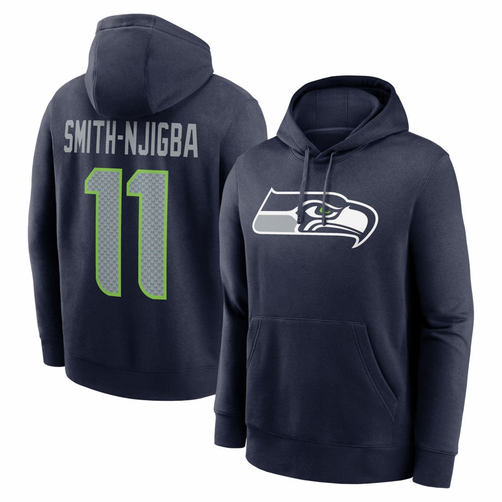 Jaxon Smith-Njigba Seattle Seahawks Name & Number Fleece Hoodie Navy - Nike