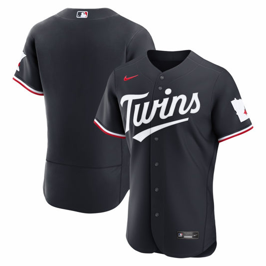 Minnesota Twins Nike Alternate Authentic Jersey - Navy | MLB Jerseys