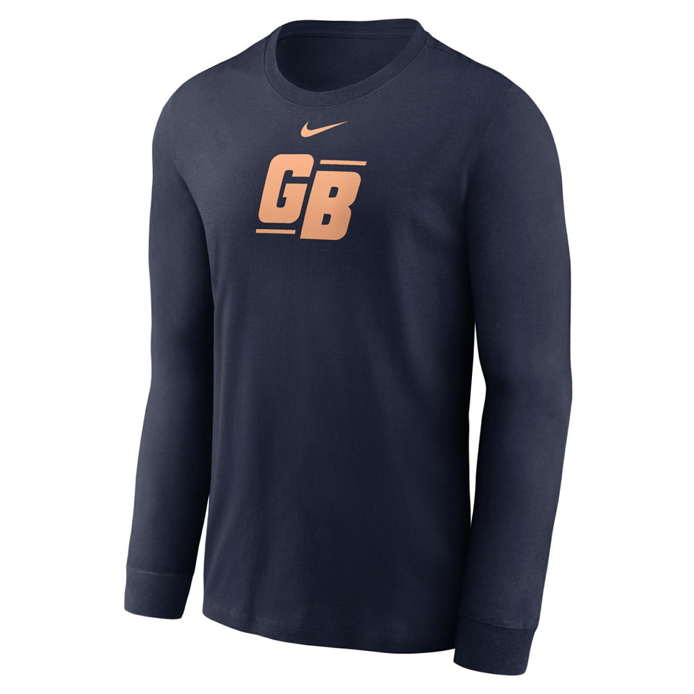 Green Bay Packers Essential Long-Sleeve T-Shirt Navy - Nike